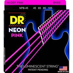 JUEGO DE CUERDAS P/BAJO ELECTRICO MEDIUM 45/105 NEON PINK DR