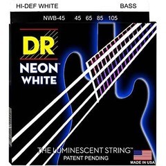 JUEGO DE CUERDAS PARA BAJO ELECTRICO MEDIUM 45/105 NEON WHITE DR