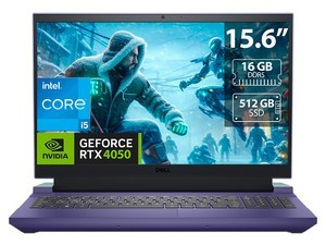 Laptop Gamer DELL G15 5530: Procesador Intel Core i5 13450HX (Hasta 4.6 GHz), Memoria de 16GB DDR5, SSD de 512GB, Pantalla de 15