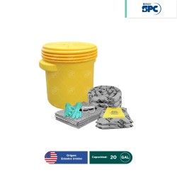 Kit antiderrames universal SPC 20 Gal | absorción 17 Gal