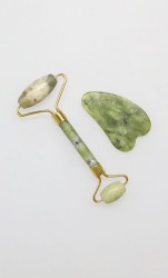 Set De Rodillo Y Gua Sha Blanco