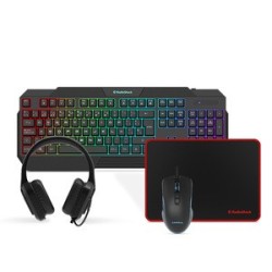 Kit Gamer 4 en 1 RadioShack Retroiluminación Negro 4 piezas