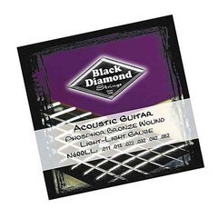 JUEGO DE CUERDAS PARA GUITARRA ACUSTICA .013/.056 BRONCE BLACK DIAMOND