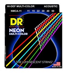 JUEGO DE CUERDAS PARA GUITARRA ACUSTICA CSTM LIGT 11/50 HI-DEF NEON DR