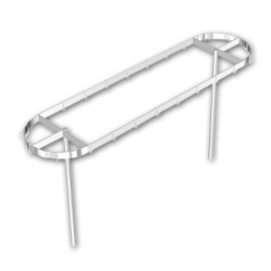 Bastidor Garabato Elíptico - 1.50 X 0.50 X 1.00   Acero Inoxidable Tipo 304