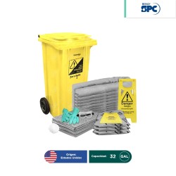 Kit antiderrames móvil universal no quimicos SPC 32 Gal | absorción 32 Gal