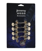 Jimmy Wess Maquinaria SKM482-CK para Mandolina 4+4 Niquelada (Perno y Botón Plástico)