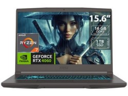 Laptop Gamer MSI Thin A15: Procesador AMD Ryzen 7 7735HS (Hasta 4.7 GHz), Memoria de 16GB DDR5, SSD de 1TB, Pantalla de 15.6" LE