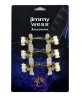 Jimmy Wess Maquinaria SKG349-CK para Guitarra Acústica 3+3 Niquelada (Perno y Botón Plástico)
