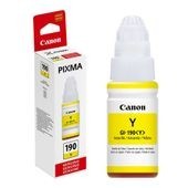 Botella de Tinta Canon GI-190 amarilla rinde 7000 páginas 70ml