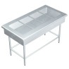 Mesa con Tina Fría a Hielo - 1.80 X 0.70 X 0.90   Acero Inoxidable Tipo 441