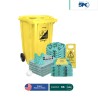 Kit antiderrames móvil para líquidos agresivos o hazmat SPC 65 Gal | absorción 51 Gal