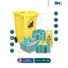 Kit antiderrames móvil para líquidos agresivos o hazmat SPC 65 Gal | absorción 51 Gal