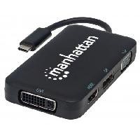 DOCKING 4-1 MANHATTAN USB-C A HDMI VGA DISPLAYPORT DVI-I ...