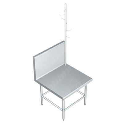 Mesa Baja a Muro para Batidora - 0.70 X 0.70 X 0.60 Acero Inoxidable Tipo 304