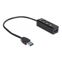 HUB USB V2.0  3 PTOS Y V3.0 1 PTO SIN FUENTE MANHATTAN