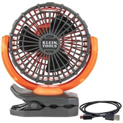 VENTILADOR PERSONAL KLEIN TOOLS PJSFM1, 2 VELOCIDADES, 10?, NEGRO/NARANJA, PJSFM1