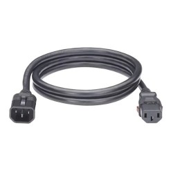 CABLE DE ALIMENTACIÓN ELÉCTRICA HOFFMAN CON BLOQUEO DE SEGURIDAD, DE IEC C14 A IEC C13, 1.2 METROS DE LARGO, COLOR NEGRO, 1 PIEZ