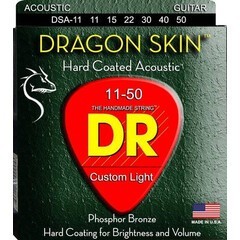 JUEGO DE CUERDAS PARA GUITARRA ELECTRICA/ACUSTICA 11/50 DRAGON SKIN