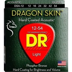 JUEGO DE CUERDAS PARA GUITARRA ELECTRICA/ACUSTICA 12/54 DRAGON SKIN DR