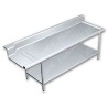 Mesa para Recibo de Loza Limpia - 2.10 X 0.76 X 0.90 Acero Inoxidable Tipo 304