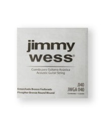 Jimmy Wess Cuerda WB40(6) para Guitarra Acústica, Calibre 0.040, Bronce Fosforado (6 pzas)