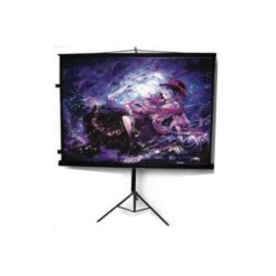PANTALLA DE PROYECCIÓN MULTIMEDIA SCREENS TRIPIE PORTÁTIL MST-244, 136”, 2.44X2.44, NEGRO/BLANCO, MST-244