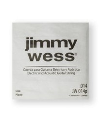 Jimmy Wess Cuerda JW-014P(12) para Guitarra Acústica y Eléctrica, 2A, Calibre 0.014, Acero (12 pzas)