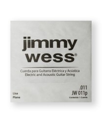 Jimmy Wess Cuerda JW-011P(12) para Guitarra Acústica y Eléctrica, 2A, Calibre 0.011, Acero (12 pzas)