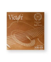 Víctor Cuerda 85(10) para Bajo Sexto, 5A, Entorchada Acero Inoxidable, 10pzas