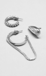 Set Aretes Plateados