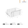 Gaveta de plástico No 09 | 49.7 x 30.8 x 20 cm | 19.75? x 12.33? x 8?