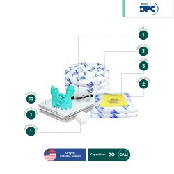 Repuesto para Kit antiderrames móvil para aceite y derivados del petróleo SPC 20 Gal | absorción 16 Gal
