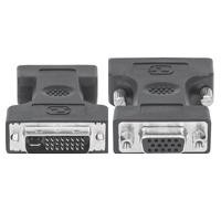 ADAPTADOR DVI-I A VGA MANHATTAN HD15 MACHO-HEMBRA