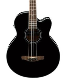 Ibanez Bajo Electroacústico Negro AEB8E-BK, Serie AEB