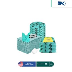 Repuesto para Kit antiderrames móvil para líquidos agresivos o hazmat SPC 65 Gal | absorción 51 Gal