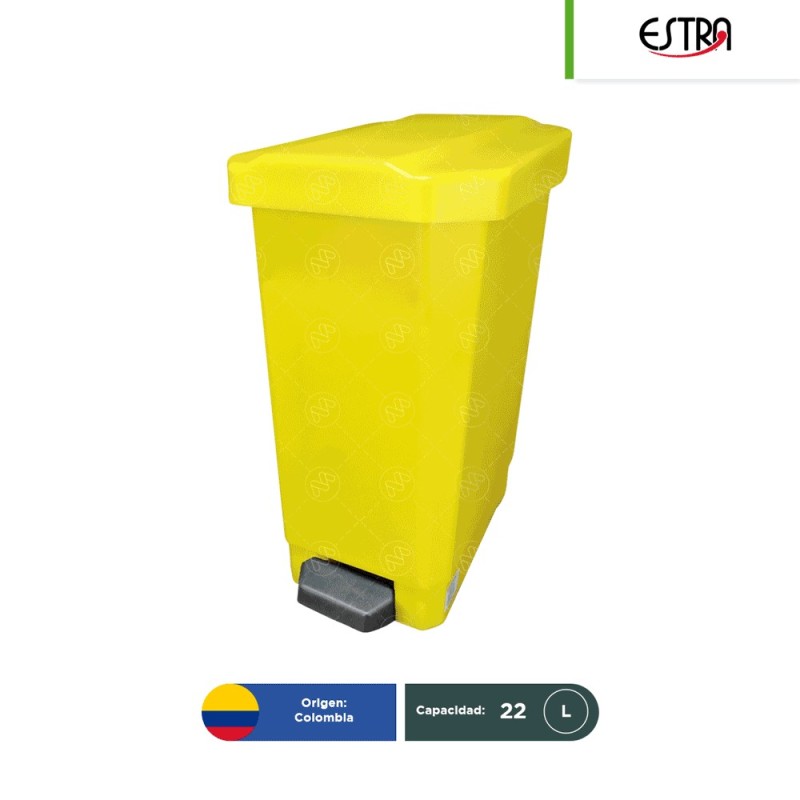 Bote de basura con pedal Estrabins 22 L