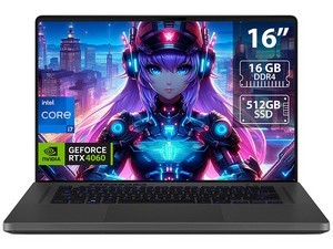 Laptop Gamer ASUS ROG Zephyrus G16: Procesador Intel Core i7 13620H (hasta 4.9 GHz), Memoria de 16GB DDR4, SSD de 512GB, Pantall