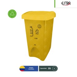 Bote de basura tapa vaivén Estra MR 35 L