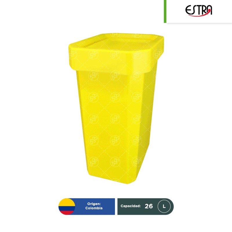 Bote de basura tapa vaivén Estrabins 26 L