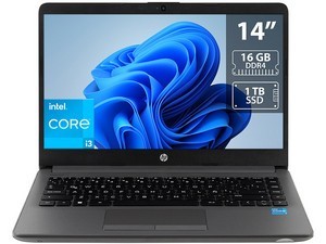 Laptop HP 240 G9: Procesador Intel Core i3 1215U (hasta 4.4 GHz), Memoria de 16GB DDR4, SSD de 1TB, Pantalla de 14" LED, Video U