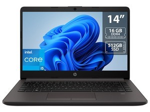 Laptop HP 240R G9: Procesador Intel Core i5 1335U (hasta 4.6 GHz), Memoria de 16GB, SSD de 512GB, Pantalla de 14" LED, Video UHD