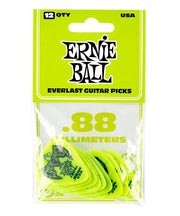 Ernie Ball Púas Everlast 9191 Verde 0.88 con 12 Piezas