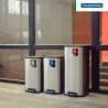 Combo ecológico acero inoxidable con pedal Octos Tramontina 20 L