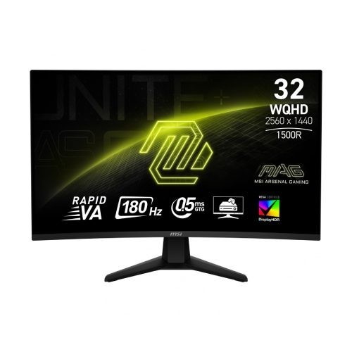 MONITOR GAMER CURVO MSI MAG 32CQ6F LED 31.5?, 2560X1440 QUAD HD, 180HZ, 1500R, HDMI/DISPLAYPORT, NEGRO, MAG 32CQ6F