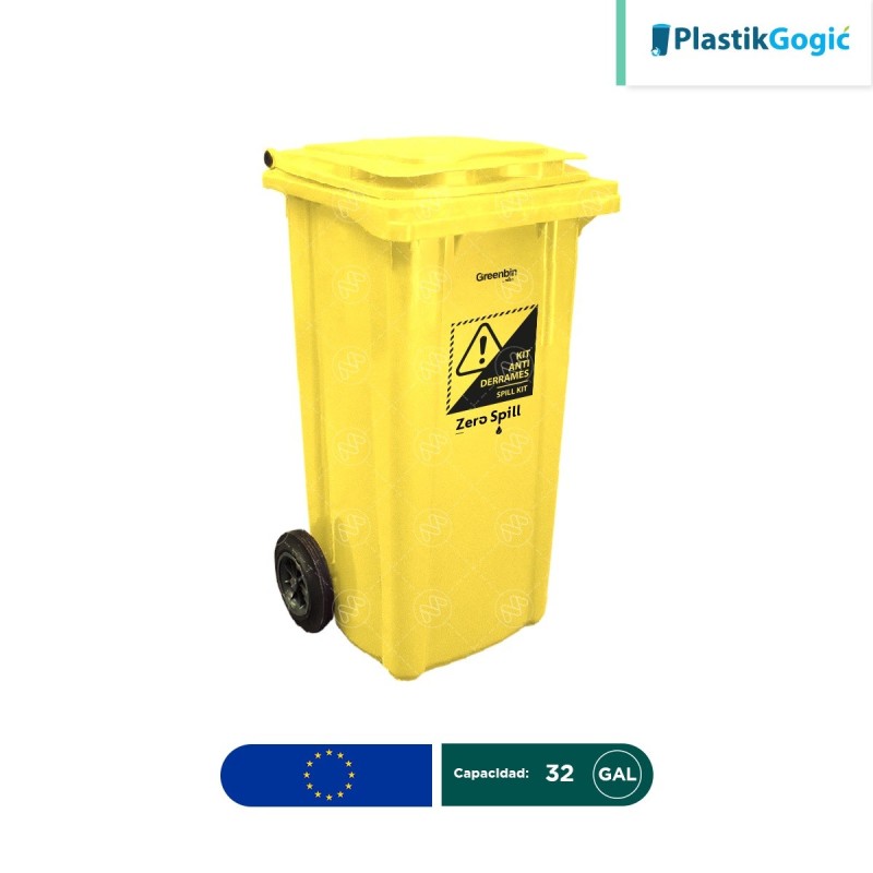 Contenedor con 2 ruedas Plastik Gogic 120 L (32 Gal)