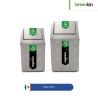 Basurero de acero inoxidable tapa campana Greenbin 45-75 L