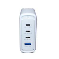 Cargador de Pared DBugg 3 entradas Tipo C 1 entrada USB con Cable Tipo C Blanco