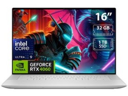 Laptop DELL XPS 9640: Procesador Intel Core Ultra 9 185H , Memoria de 32GB SSD de 1TB, Pantalla de 16" LED, Video GeForce RTX 40