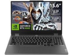 Laptop Gamer Lenovo LOQ 15ARP9: Procesador AMD Ryzen 7 7435HS (Hasta 4.5GHz), Memoria de 16GB DDR5, SSD de 512GB, Pantalla de 15
